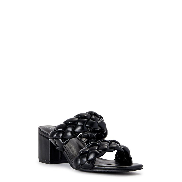 Time and Tru Women’s Braided Heel Sandals | Walmart (US)