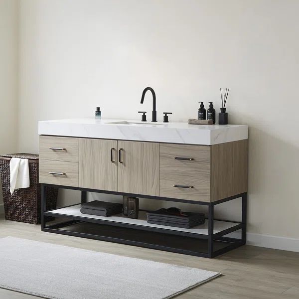 Toledo 60" Single Sink Bathroom Vanity Set | Wayfair North America