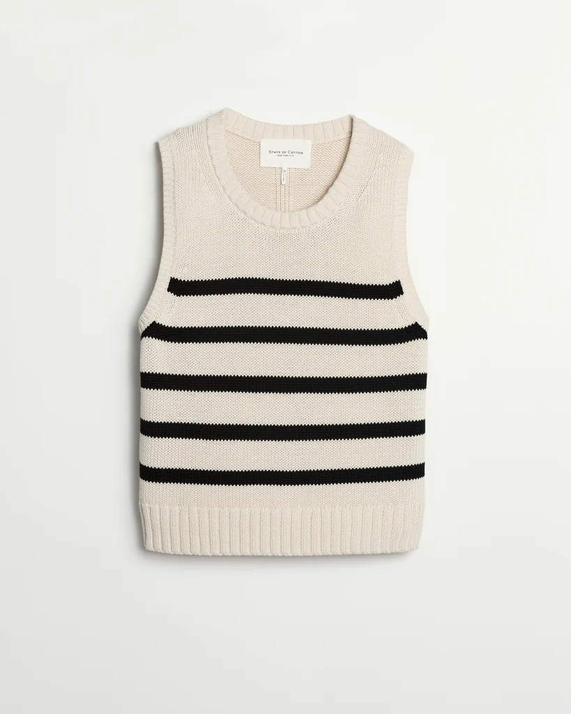 The Hayden Stripe Cotton Sweater | State of Cotton NYC