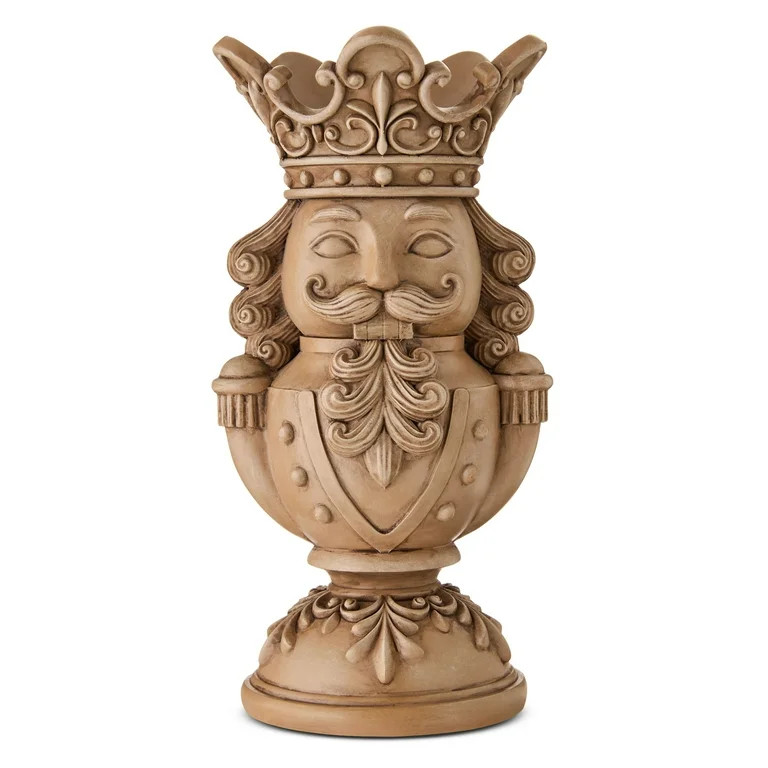 Brown Polyresin Nutcracker Christmas Pillar Candle Holder, 9", by Holiday Time | Walmart (US)
