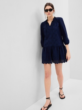 Eyelet Mini Dress | Gap (US)