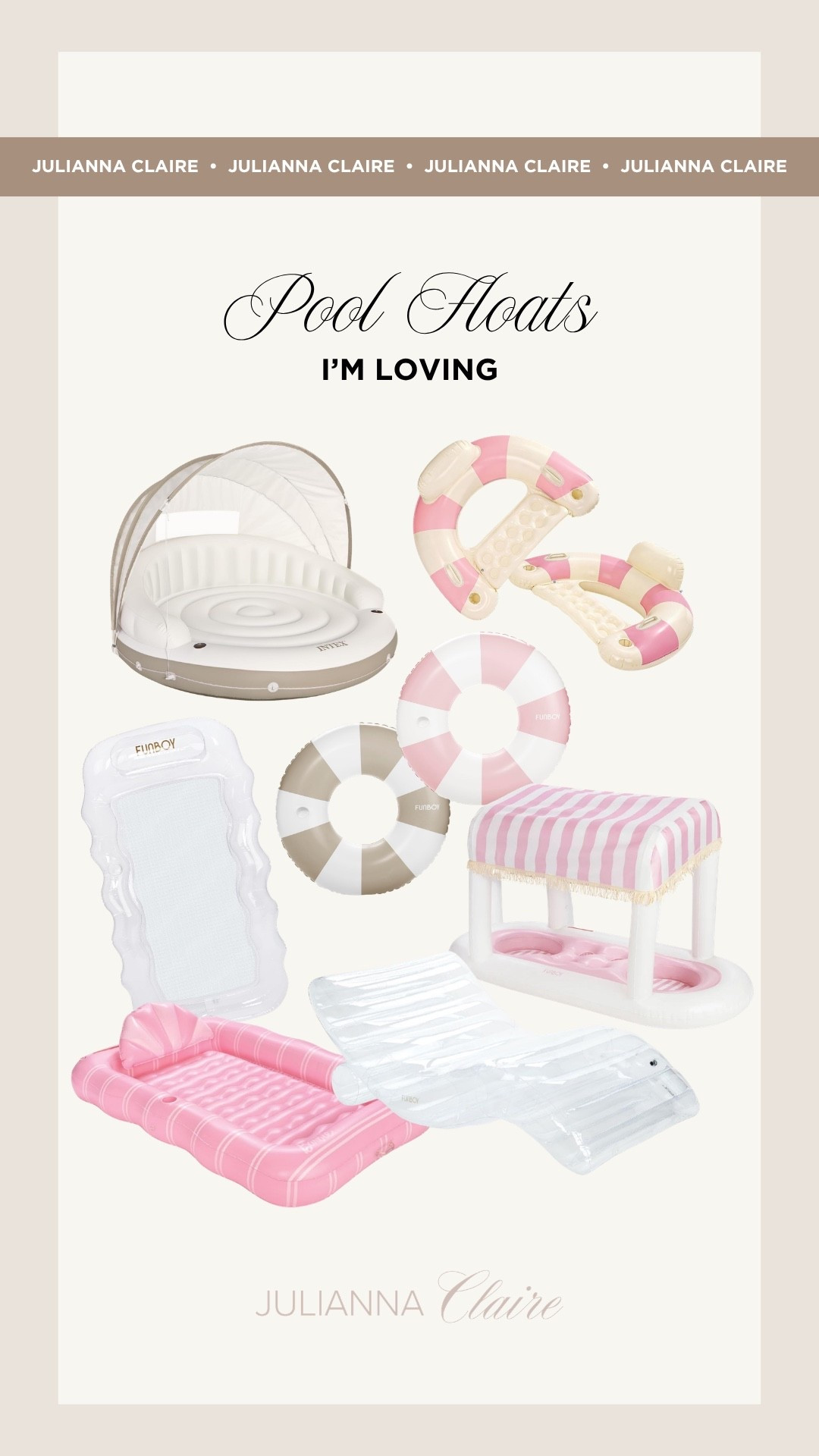 Pool floats I am loving for summer 2026 🩵✨

#LTKSwim #LTKHome #LTKSeasonal