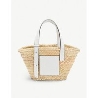 Basket raffia and leather tote bag | Selfridges