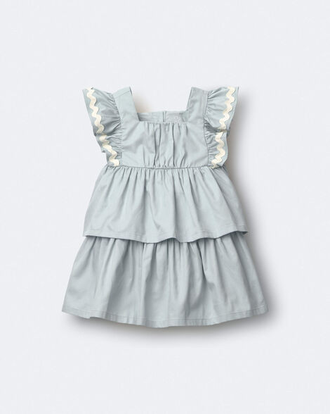 Toddler Girl Ruched Tiered Dress - Light Blue - Otter Avenue | Carter's | Carter's Inc