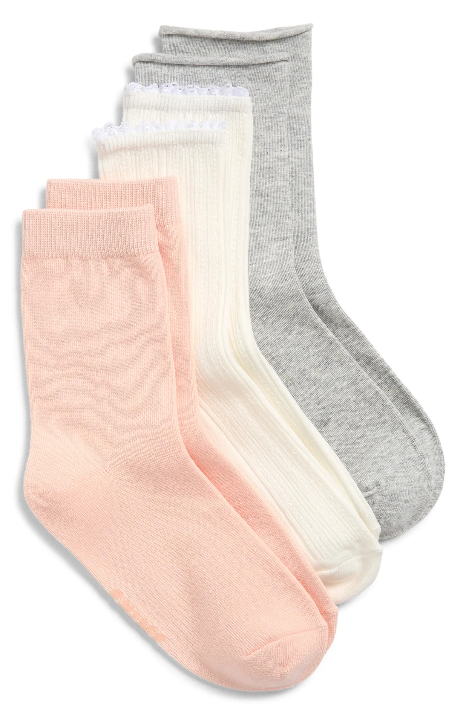 Assorted 3-Pack Textured Crew Socks | Nordstrom