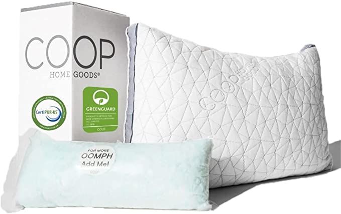 Coop Home Goods Eden Pillow Queen Size Bed Pillow for Sleeping - Medium Soft Memory Foam Pillows ... | Amazon (US)