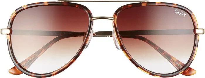 QUAY All In 52mm Mini Aviator Sunglasses | Nordstrom | Nordstrom
