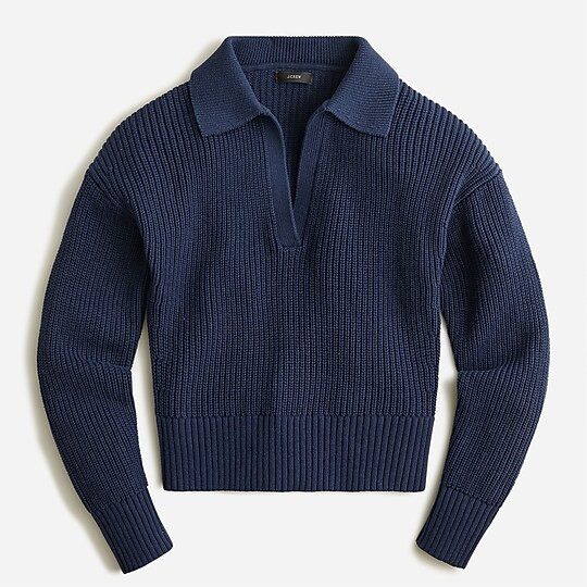 Collared cotton beach sweater | J. Crew US