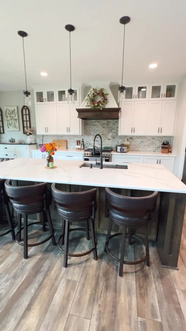 I’m frequently asked why we wanted to build a barndominium style home and asked if it looks like a normal house on the inside. Why don’t you watch the entire video of our main floor and tell me what you think! Would you like to see the upstairs?? #homebuild #countryhome #barnhome 

#LTKHome #LTKVideo