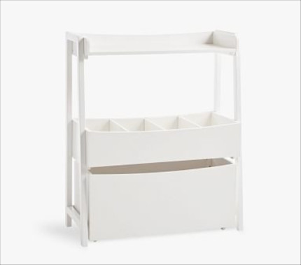 Click for more info about Angled Catch-All Bookcase, Simply White, UPS