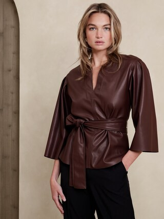 Vegan Leather Tunic | Banana Republic Factory