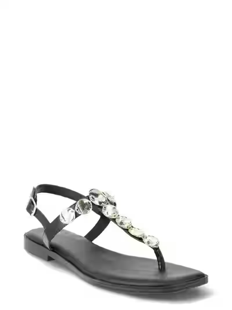 Time and Tru Women's Coin Embellished Thong Sandals | Walmart (US)