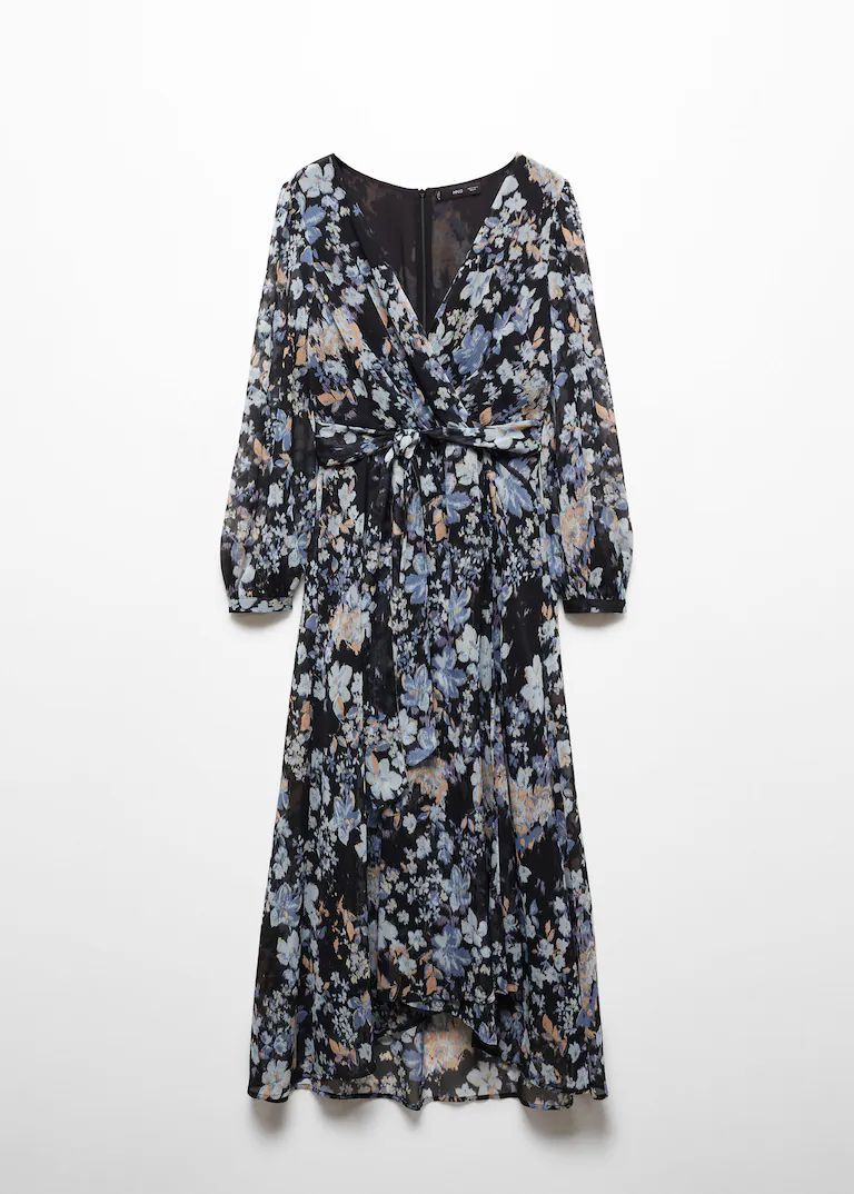 Flowy flower printed dress -  Women | Mango USA | MANGO (US)