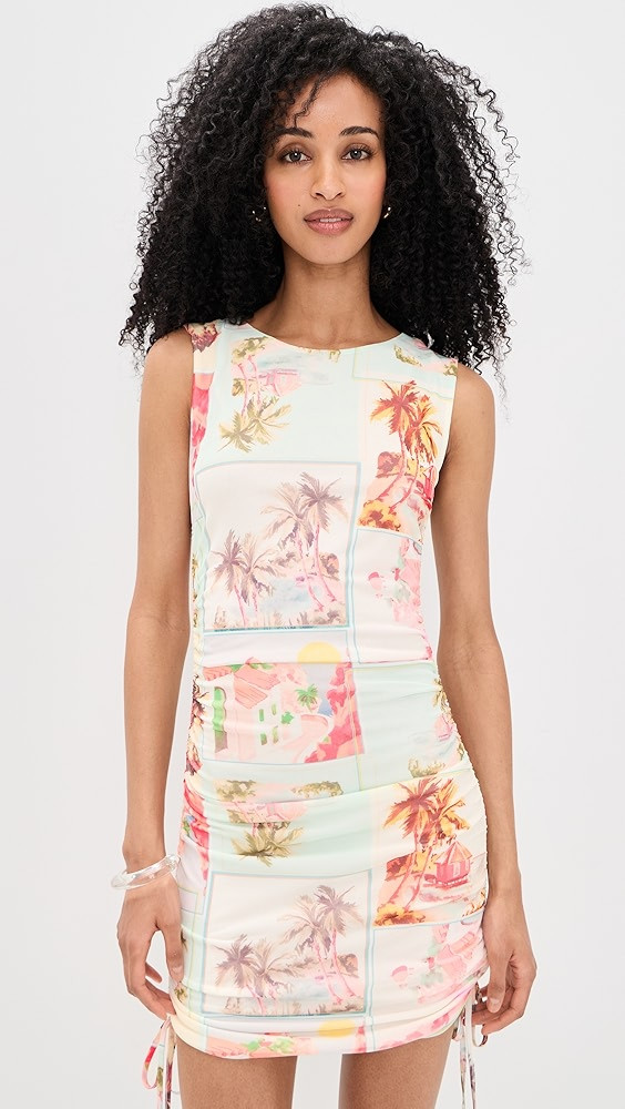 Dolce Mesh Ruched Mini Dress | Shopbop