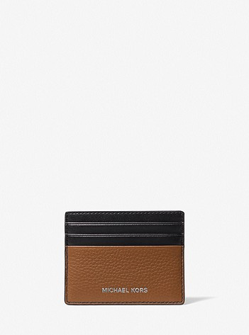Cooper Pebbled Leather Tall Card Case | Michael Kors US