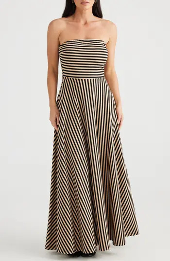Brave+True Thandie Stripe Strapless Maxi Dress | Nordstrom | Nordstrom