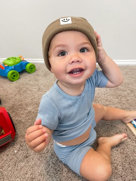 Omg I cannot handle the cuteness!!! These amazon PJs are our favorite! So stretchy soft comfy! Loving this cute smiley beanie too 

#LTKbaby #LTKSeasonal #LTKkids
