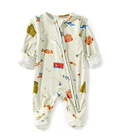 Angel Dear Baby Boys Long Sleeve Fishing Things Zipper Footie Coverall - Newborn | Dillard's