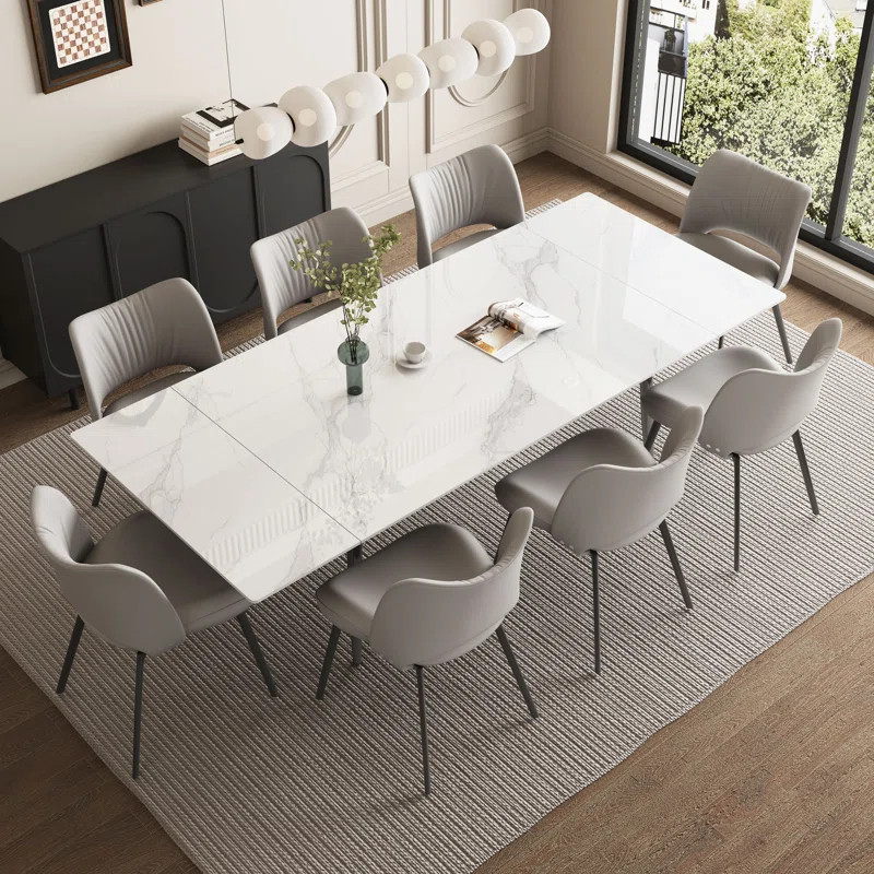 George Oliver Homeira  62.9" to 94.4" Extendable Dining Tables for 6 to 10 -   Rectangle Big Dini... | Wayfair North America