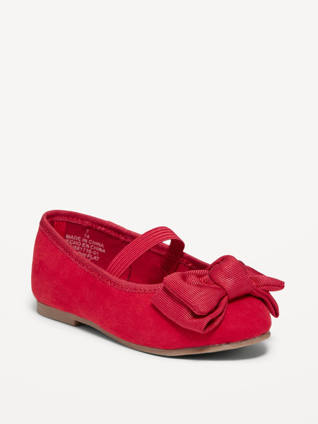 Faux-Suede Bow Ballet Flats for Toddler Girls | Old Navy (US)