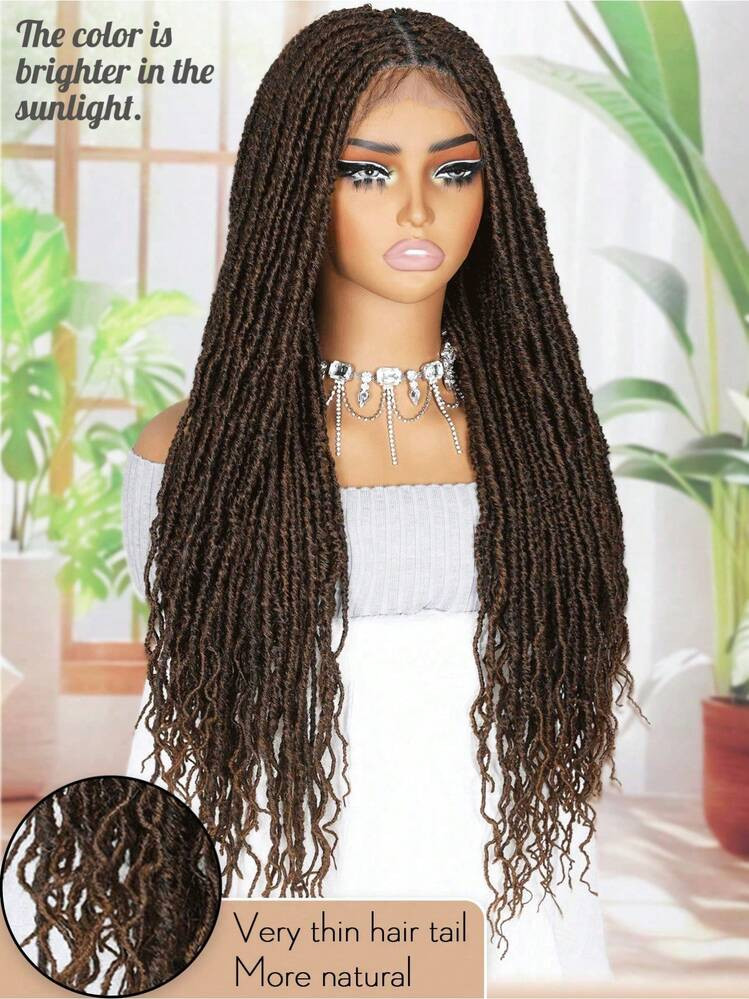 Soft Faux Locs Wig Full Lace Dreadlock Wig With Baby Hair Synthetic Twist Dreads Wig 30 Inch Knotless Faux Loc Wigs Natural Black Goddess Locs Wig Braided Dreadlock Wigs For Women | SHEIN