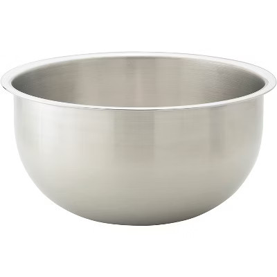 Stainless Steel Mixing Bowl - 18/8 Stainless Steel, Extra Wide Lip, Weighted Design, Flat Bottom with High Sides, Dishwasher Safe, 8 Quarts | Target