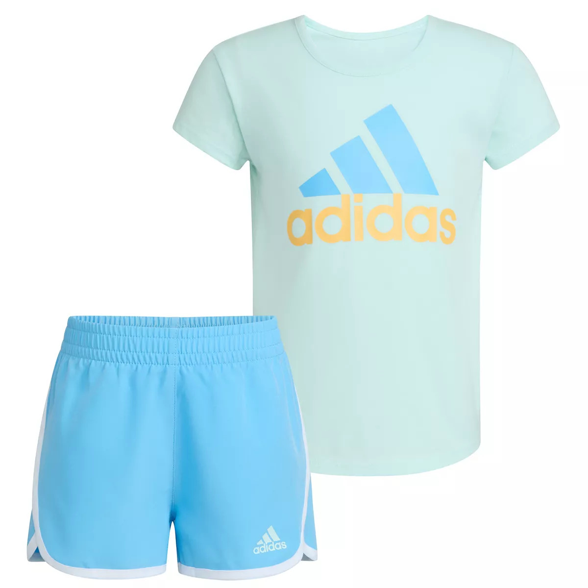 Girls 4-6x adidas Essential Logo Graphic Tee & Woven Shorts Set | Kohl's