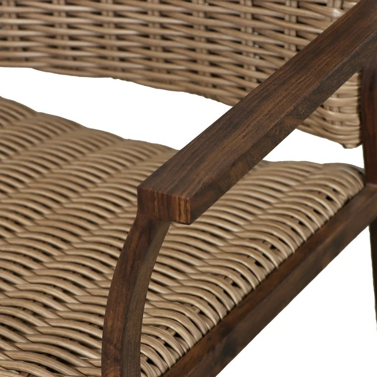Better Homes & Gardens Bellamy Outdoor 2pk Patio Dining Chairs, Tan Wicker | Walmart (US)