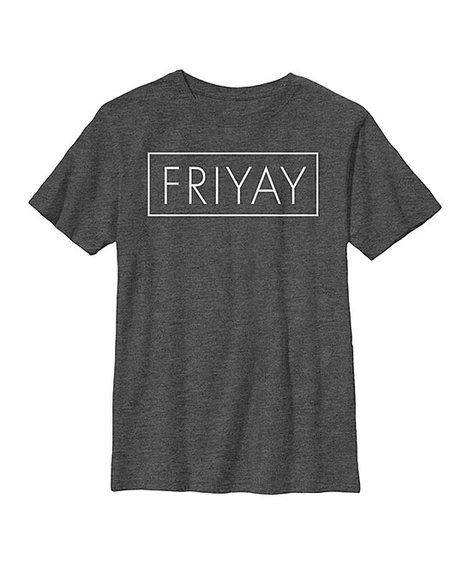 love this productCharcoal Heather 'Friyay' Tee - Boys | Zulily