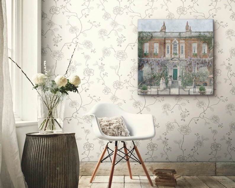 Bridgerton House Canvas Wrap. Wall Art. Canvas, 6 Sizes. Bridgerton Fan Art. Bridgerton Fantasy A... | Etsy (US)