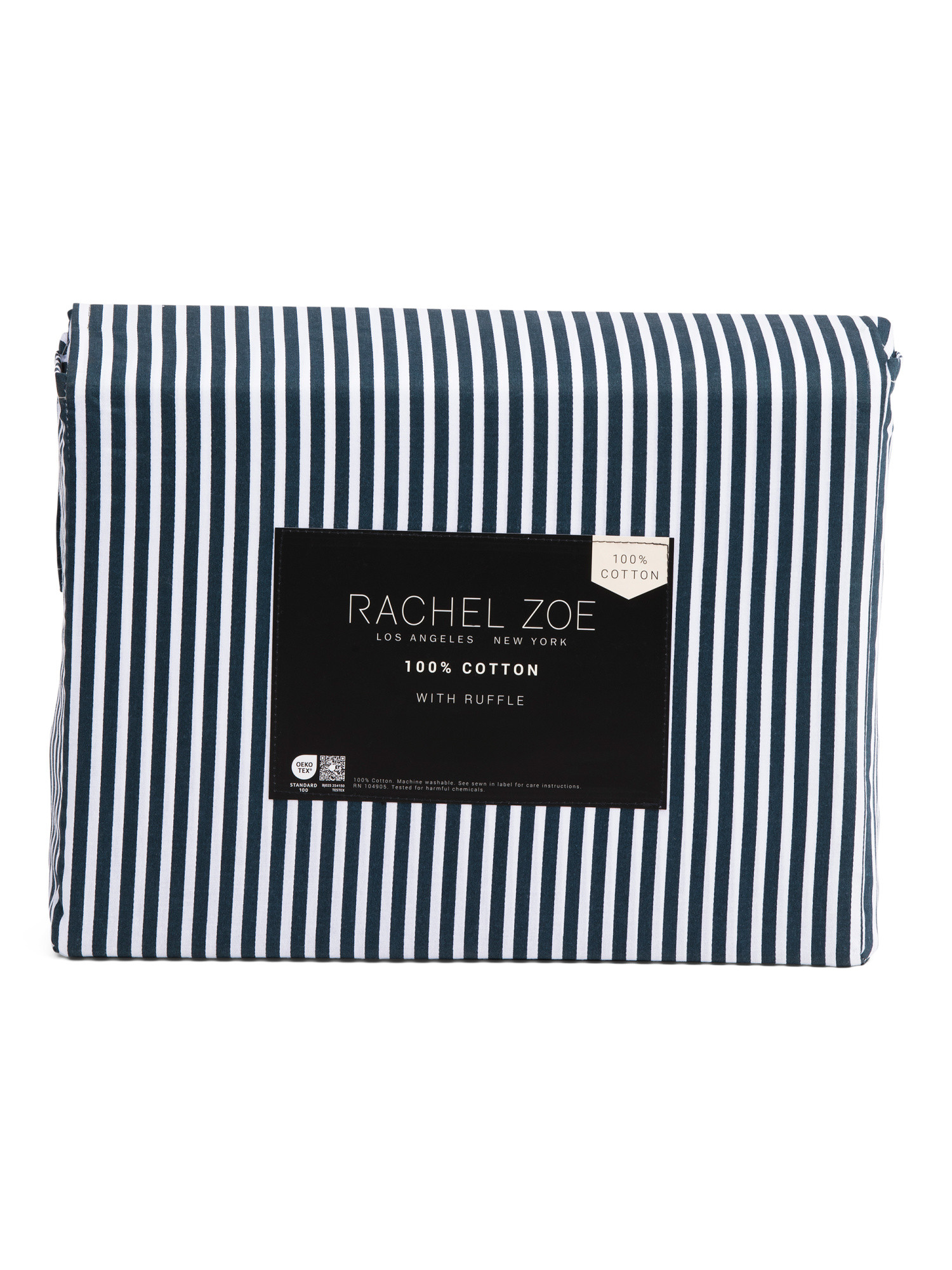 Cotton Stripe Sheet Set With Ruffle | TJ Maxx