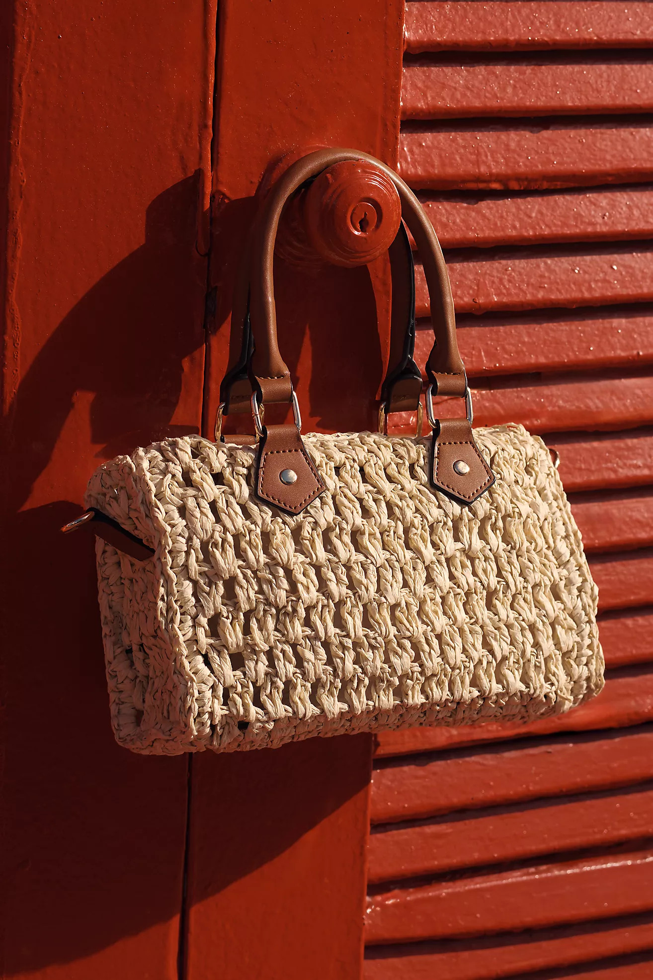 Berrie Mini Raffia Hand Bag | Anthropologie (US)