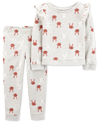Carter's Toddler Girls 2-Pc. Bunny-Print Top & Leggings Set & Reviews - Sets & Outfits - Kids - M... | Macys (US)