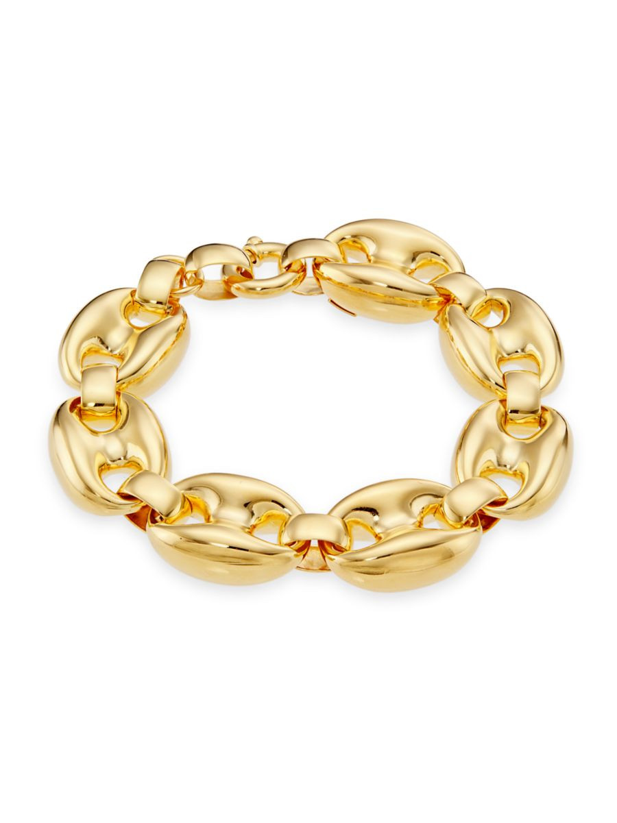 14K Yellow Gold Puffy Mariner Chain Bracelet | Saks Fifth Avenue