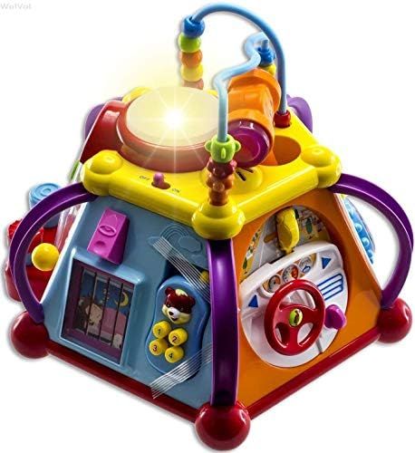 WolVolk Educational Kids Toddler Baby Toy Musical Activity Cube Play Center with Lights, Lots of ... | Amazon (US)
