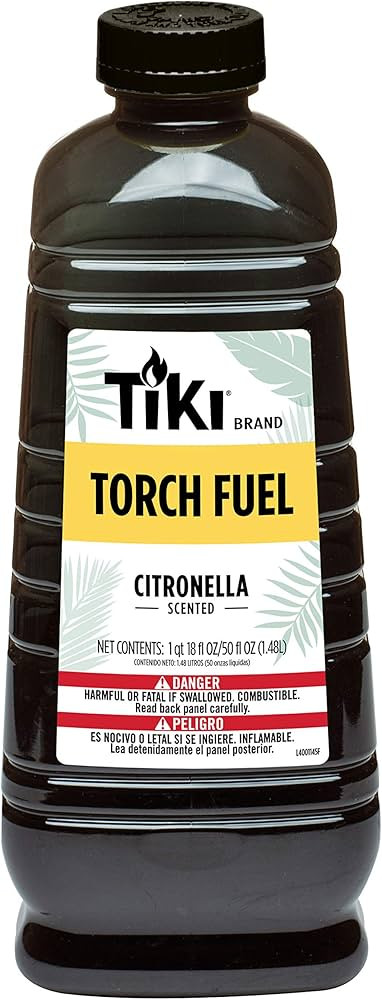 TIKI Brand Easy Pour TIKI Torch Fuel for Outdoors, Citronella Scented - 50 oz, 1216154,Black | Amazon (US)