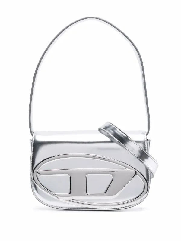 Diesel 1DR Leather Shoulder Bag | Silver | FARFETCH | Farfetch Global