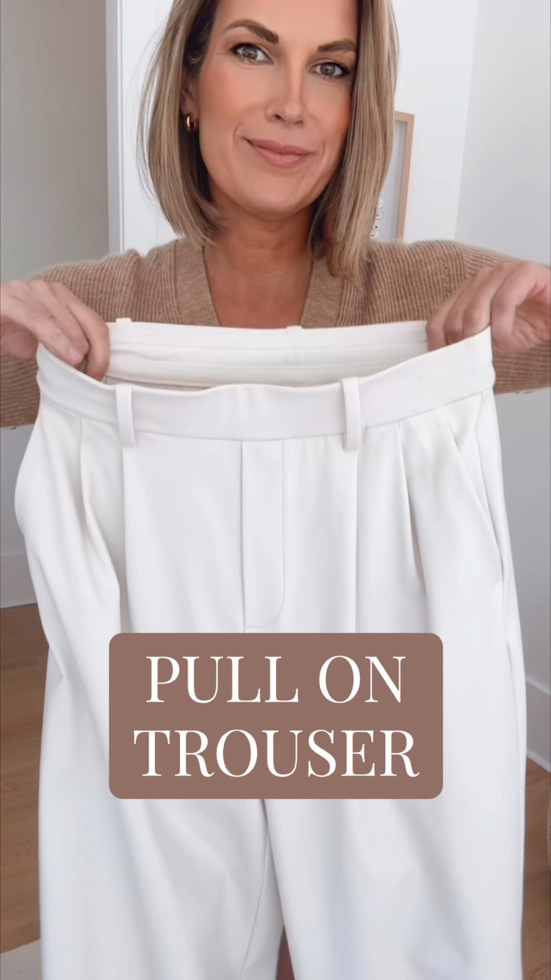 I am 5’11” in small tall in the pull on trousers and Xs in the cardigan.  Heels true to size  

#LTKTall #LTKOver40 #LTKWorkwear