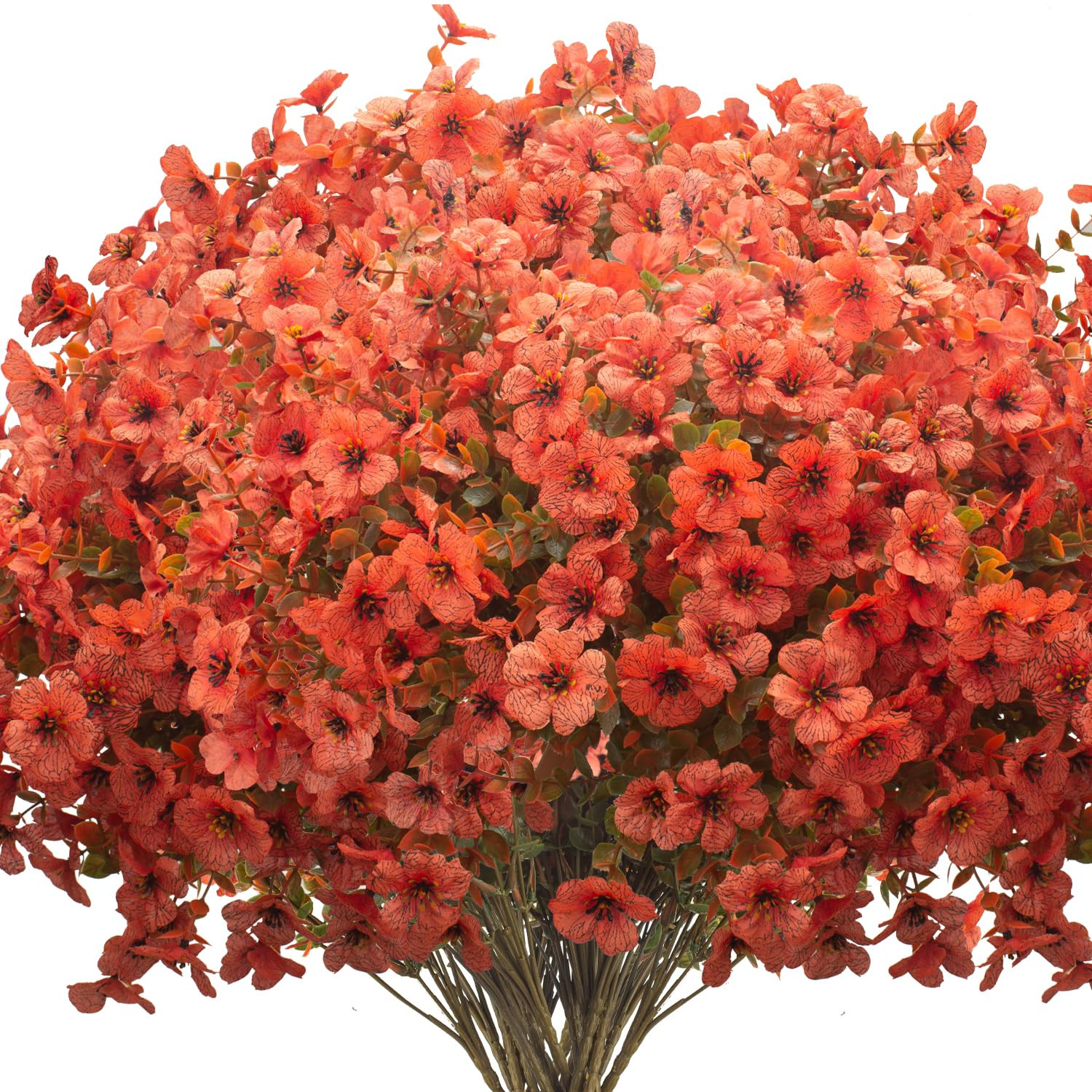 Fall Outdoor Artificial Flowers 16 Bundles - UV Resistant Faux Daisy with Eucalyptus Leaves, Weat... | Amazon (US)