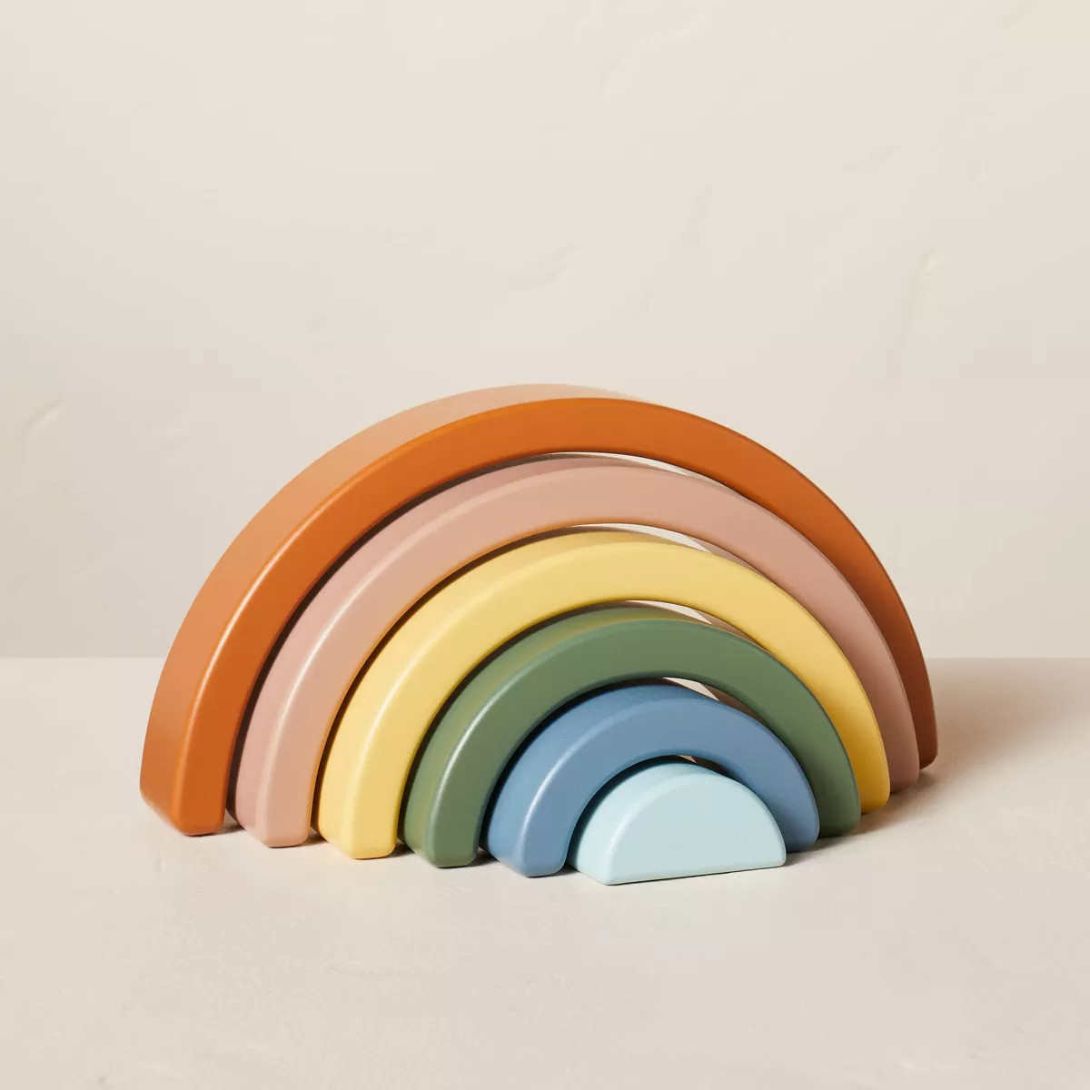 Toy Rainbow Wooden Block Stacker - 6pc - Hearth & Hand™ with Magnolia | Target