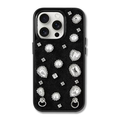 Hello Lux Velvet Gemstone Case 14 Pro - Black | Target