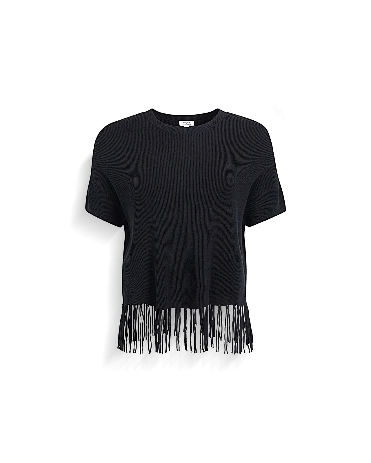 Splendid - Splendid x @Cellajaneblog Fringe Sweater - Black | Splendid