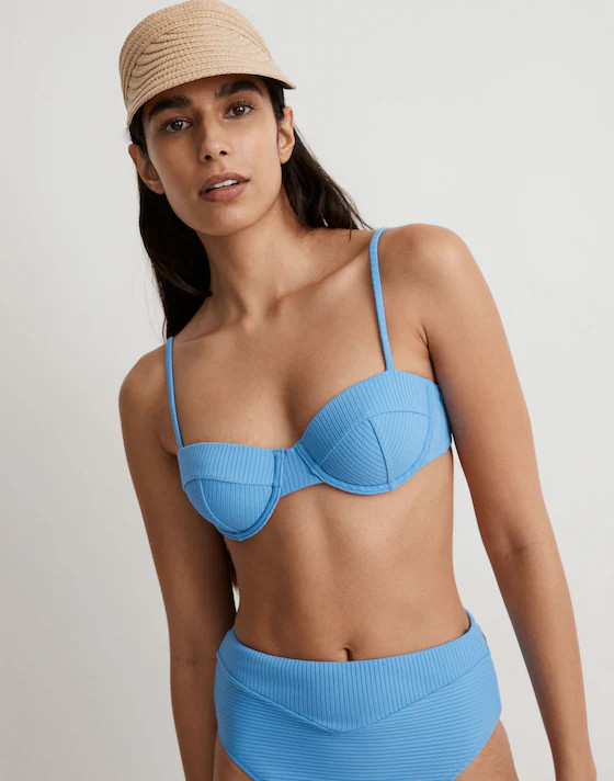 Ribbed Balconette Bikini Top | Madewell