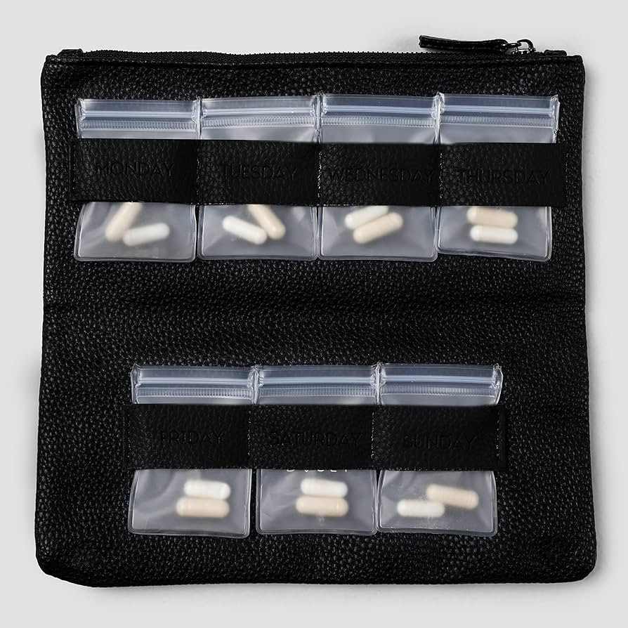 Dosey 7-Day Pill Purse - Vegan Leather Daily Pill Organizer - Luxury Travel Pouch With Airtight P... | Amazon (US)