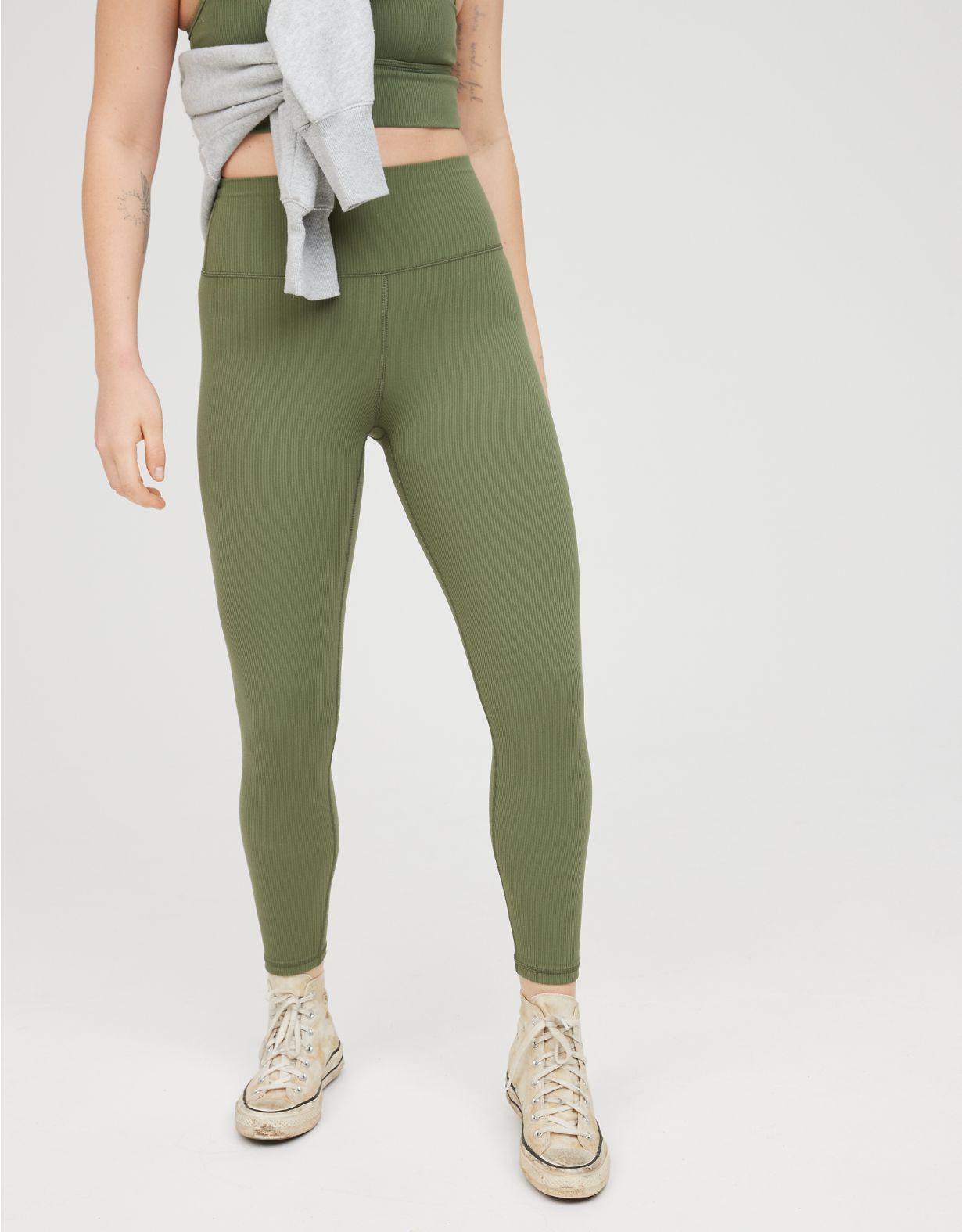 OFFLINE Ribbed High Waisted Legging | American Eagle Outfitters (US & CA)