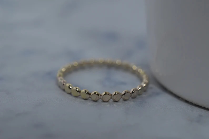 Gold Fill Bubble Ring  Gold Dots Stack Band | Etsy | Etsy (US)