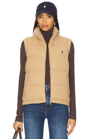 Cable Knit Wool Cashmere Bomber Jacket in Collection Camel Melange | Revolve Clothing (Global)