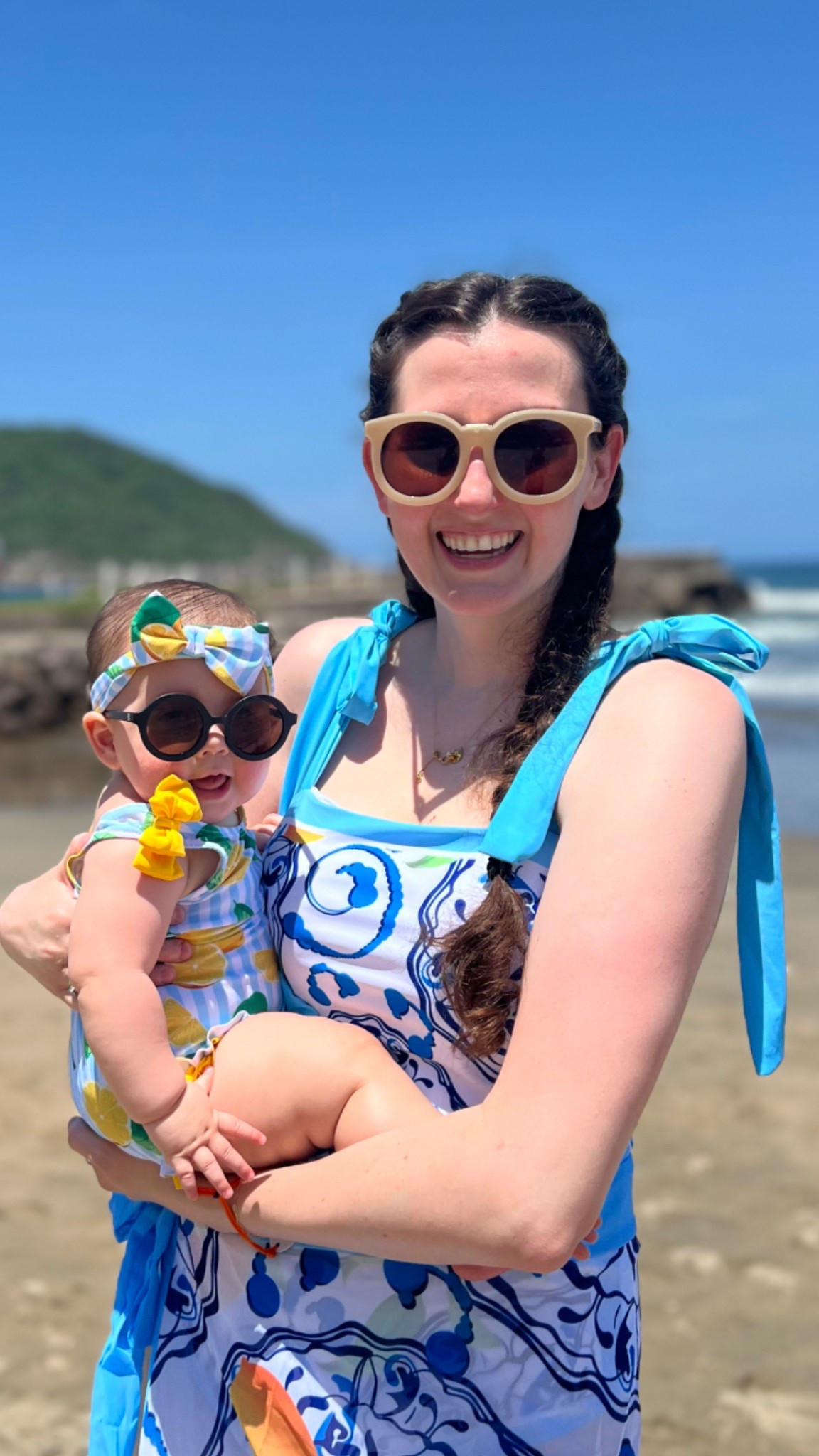 Beach babes! I loved this coordinating lemon suit and wrap postpartum! The coverage was perfect and the strap design made nursing a breeze! Coordinating mommy and me swim suits. Lemon swim suit. Beach style. 

#LTKTravel #LTKBaby #LTKSummerEdit