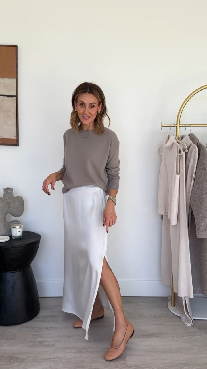 So impressed by the chic look of this skirt! Love the length, slit, and color! Perfect to pair with this sweater! @splendidla

#LTKBeauty #LTKStyleTip #LTKWorkwear