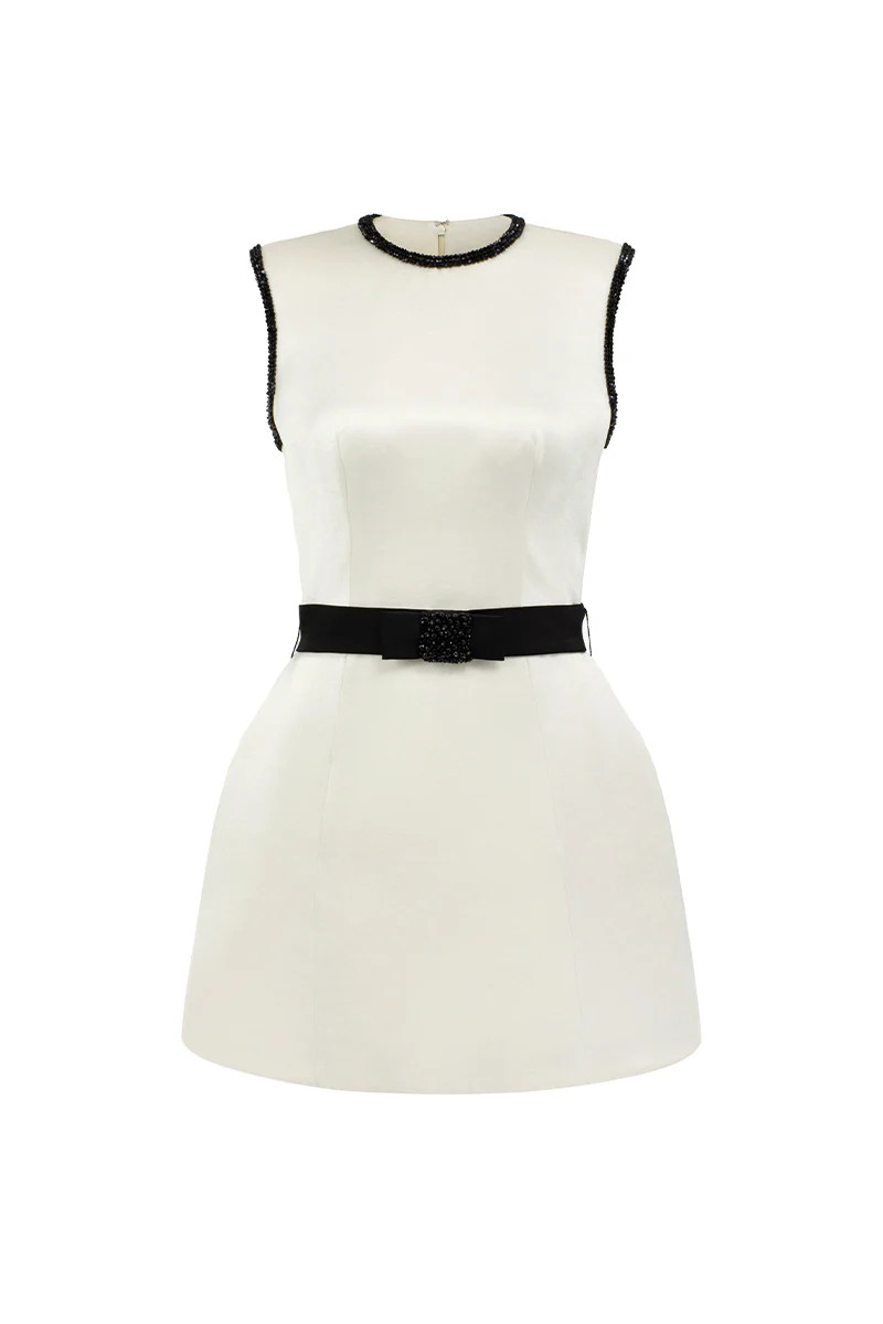 SLEEVELESS BELL MINI DRESS IN IVORY | I.H.F Studio | CULT MIA | CULT MIA UK LTD